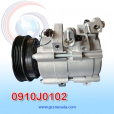 COMPRESOR HYUNDAI SONATA AÑO 99/05 / SANTA FE / MAGENTIS / OPTIMA 2.7L 01/06 V6 R-134-A T/P 6PK 125MM 12V HS18 HCC COREA