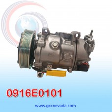 COMPRESOR PEUGEOT 307 / 308 AÑO 04/15 / CITROEN C3 C4 C/VALV ELECT 6PK 119MM 12V SANDEN FRANCIA