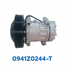 COMPRESOR 709 SD7H15 4326/4324/4116 / VOLVO VNM AÑO 08/09 / FM 480 96/05 / MACK GRANITE 07/15 / D12 / D13 TOMA MUFFLER DIAGONAL R-134-A T/P 8PK 180MM 12V USA